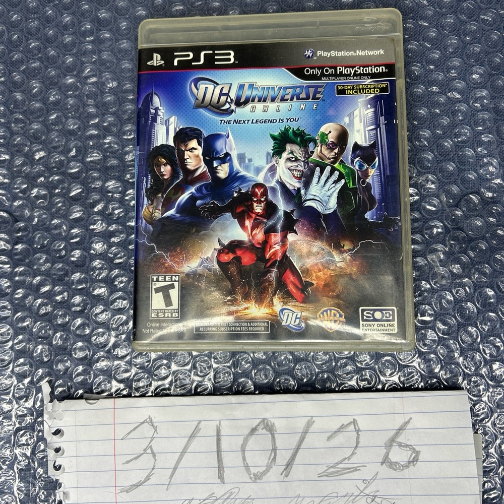 Sony PS3 DC Universe Online — Blue Cover Art